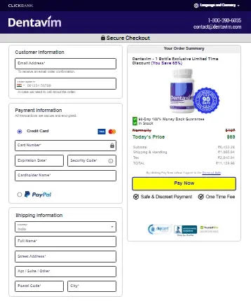 Dentavim Secure Checkout